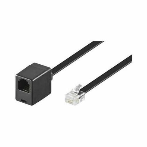 prolunga telefonica spina e presa rj12 6 poli nero 3 mt 68263