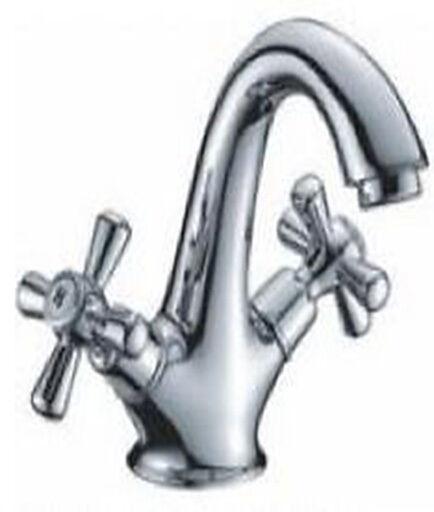 MISCELATORE RUBINETTO PER  LAVANDINO BAGNO MONOFORO POMELLO STELLA CROCE CILVANI