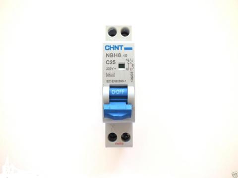 INTERRUTTORE MAGNETOTERMICO CHINT Tipo  25A  NB1L   NBH840 25A 1P-N