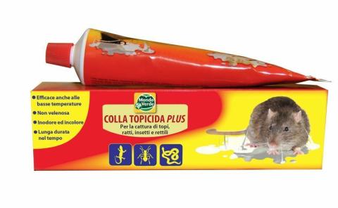 Colla adesivo topi topicida plus non tossica ratti rettili insetti rettil gr 135