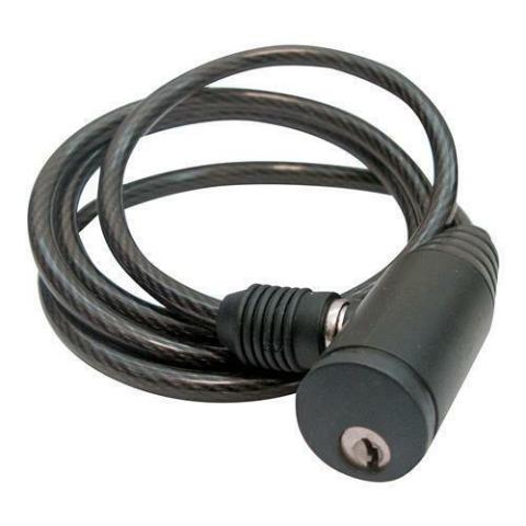 LUCCHETTO CATENA CAVO a MOLLA SPIRALE ANTIFURTO CHIAVE SUPPORTO BICI BICICLETTA