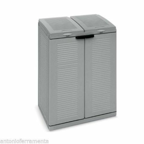 Pattumiera differenziata multipla Terry Ecocab Eco Cab2 armadio 2 ante resina