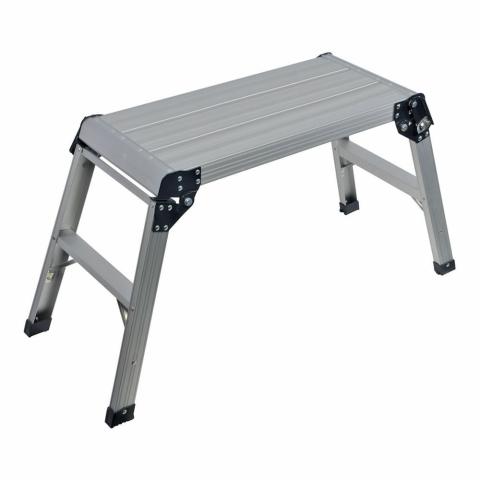 Piattaforma Sgabello Richiudibile in Alluminio 60x30x50cm e Tenuta 150kg