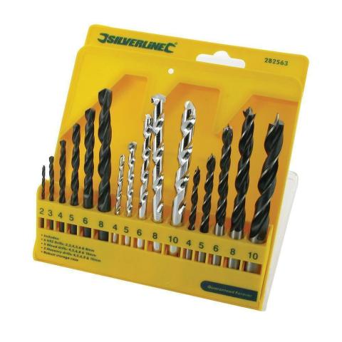 KIT SET ASSORTIMENTO PUNTE PER METALLO HSS FERRO LEGNO MURO VALIGETTA PORTATILE