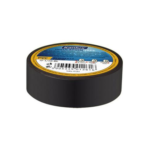 rotolo nastro isolante per elettricista nero 20 metri it-1/20-b