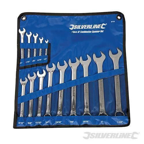 SET CHIAVI COMBINATE 14 PZ POLLICI IMPERIALI DA 1/4" A 1-1/4" CHIAVE SP52 SL