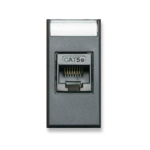 AVE 445027C5E PRESA RJ45 CAT5E UTP NON SCHERMATA TEKLA S44 COLORE GRIGIO 1 MOD