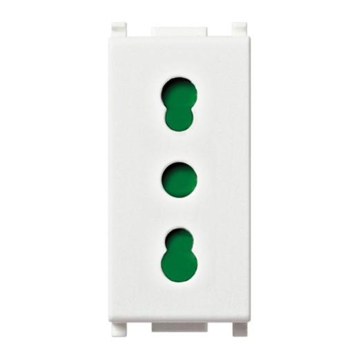 VIMAR PLANA PRESA BIPASSO 2P-T 16A  BIANCO 14203 ORIGINALE