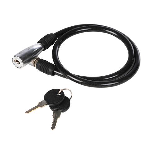 LUCCHETTO CATENA CAVO a MOLLA SPIRALE ANTIFURTO CHIAVE SUPPORTO BICI BICICLETTA