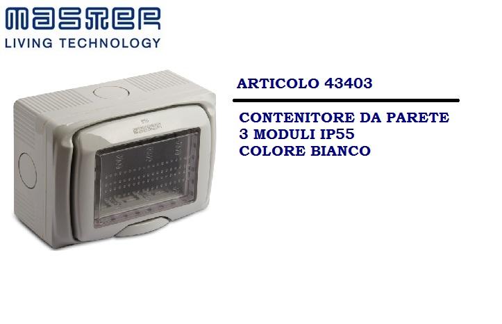 CASSETTA ESTERNA 3 MODULI IP 55