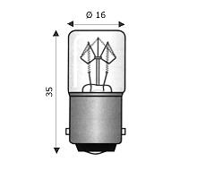LAMPADA BA 15 D22X48 24 VOLT 25 W wimex 4102721