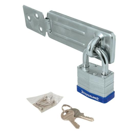 SET DI LUCCHETTI E MORALIONI 2 PZ 50 mm IN ACCIAIO TEMPERATO E SOLIDO