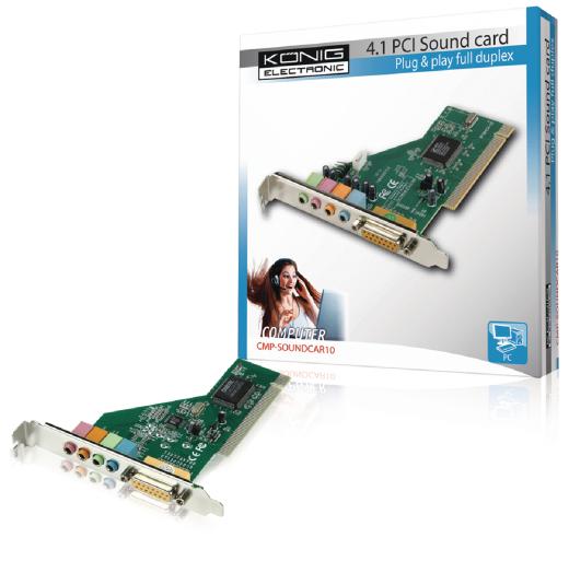 konig  QUESTA SCHEDA AUDIO  PCI 4.1 musica, giochi