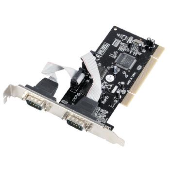 Konig CMP-PCISER10 Scheda PCI, 2 Porte Seriali, Argento