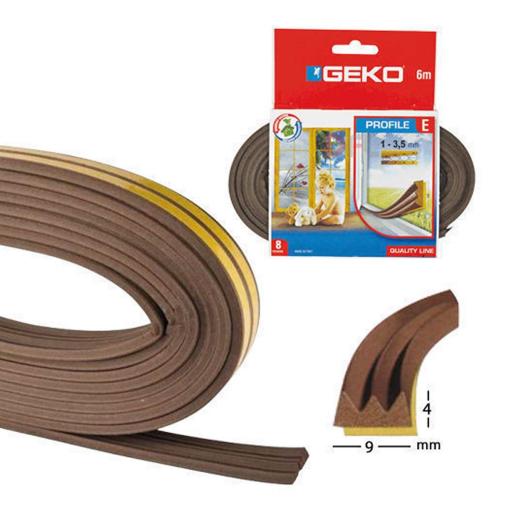 PARAFREDDO GOMMA PARA FREDDO ADESIVO PORTE FINESTRE 6 MT PARASPIFFERI MARRONE