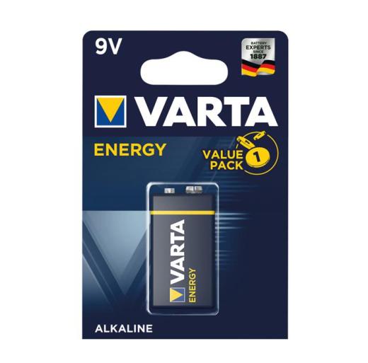 9V BLISTER 1PZ BATTERIE ALCALINE VARTA ENERGY
