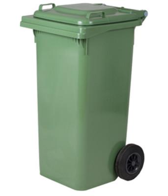 PATTUMIERA LT.240 CON RUOTE VERDE