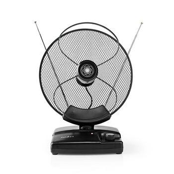 Antenna HDTV da Interno  0-25 km Guadagno 30-36 dB  FM/VHF/UHF  Nero