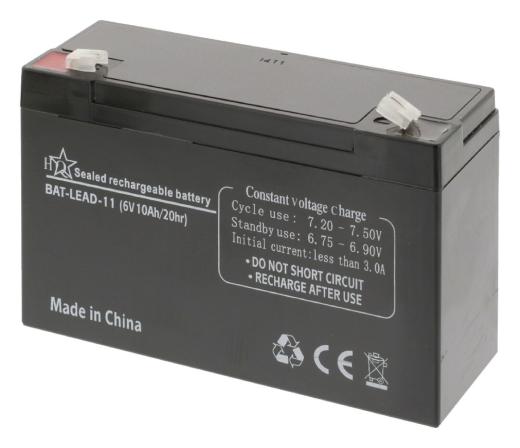 Batteria al Piombo Ricaricabile 6 V 10000 mAh 151 mm x 50 mm x 95 mm