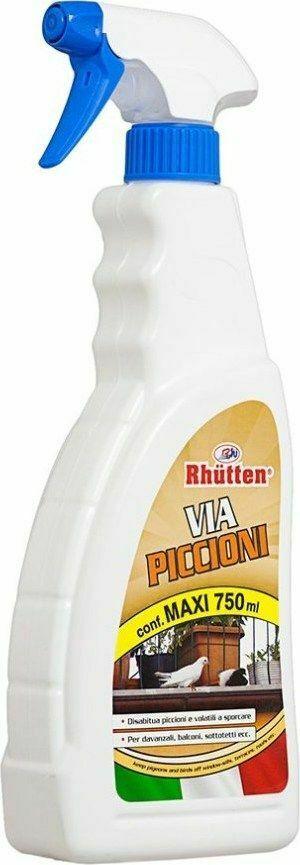 RHUTTEN DISABITUANTE PICCIONI SPRAY CONTRO VOLATILI DISSUASORE 750 ML