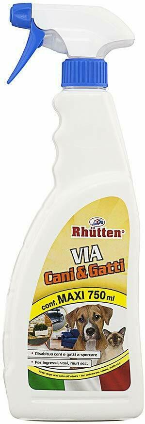 RHUTTEN DISABITUANTE CANI E GATTI SPRAY DISSUASORE ANIMALI 750 ML