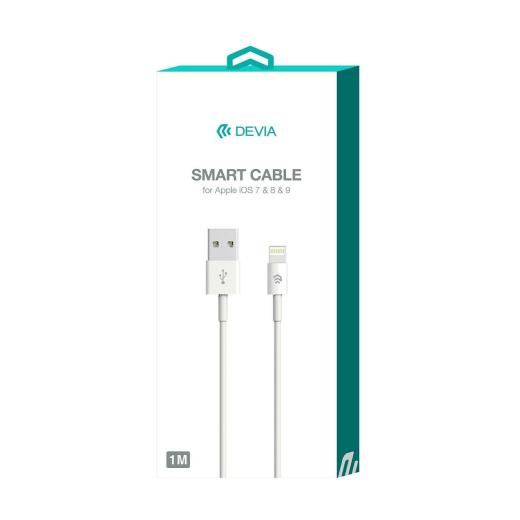 DEVIA Smart Cable Lightning USB Cavo di Ricarica 1 Metro IOS 8 Apple, Ipad