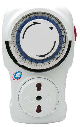 PRESA ELETTRICA CON TEMPORIZZATORE PROGRAMMABILE TIMER 230V 24 ORE SPINA