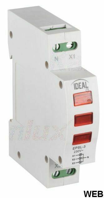 INDICATORE DI TENSIONE PER LA  GUIDA DIN KLI-3R ROSSO