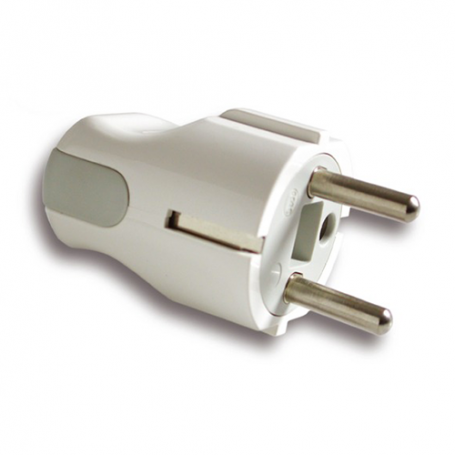 poliplast Spina Dritta volante  Schuko 2P-T 16A-250V Bianco 300619B
