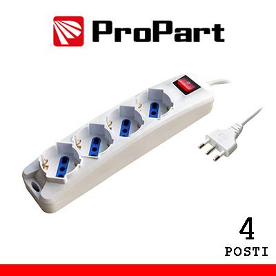 PROPART Multipresa 4pos bipasso/schuko spina16A interr.