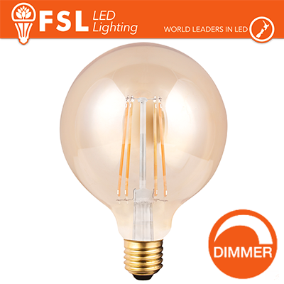 Lampada Globo Filamento Ambra 12,5cm - 8W E27 800LM DIMMER