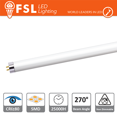 tubo neon led t5 vetro 12 watt no G5 CE bianco naturale A 90 c lif flt512w40k09