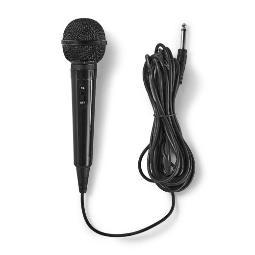 Microfono Dinamico per Musica VOCE Karaoke Canto con CAVO Filo XLR 5mt nedis