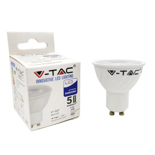 Lampadina a led gu10 lampadine attacco GU10 6.5W faretto a incasso vtac vt247