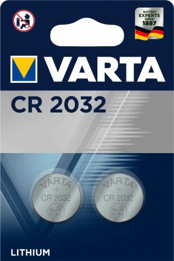 Numero 2 batterie 3 V CR2032 con diametro 2 cm alta 3,2 mm Varta CR 2032