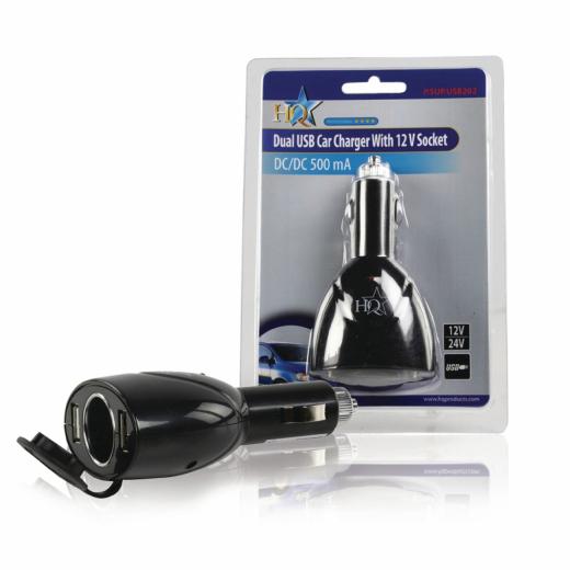 Caricatore dual USB per auto  a due porte con presa accendisigari 12 V