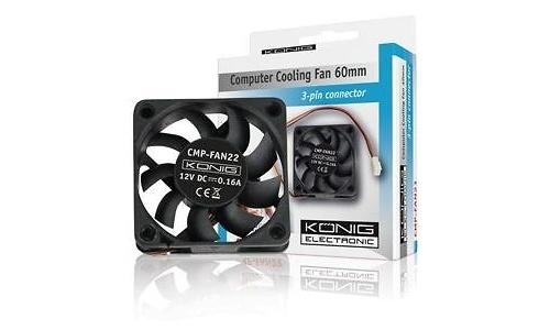 NEDIS Ventola 60mm di raffreddamento  connettore a 3 pin Konig CMP-FAN22