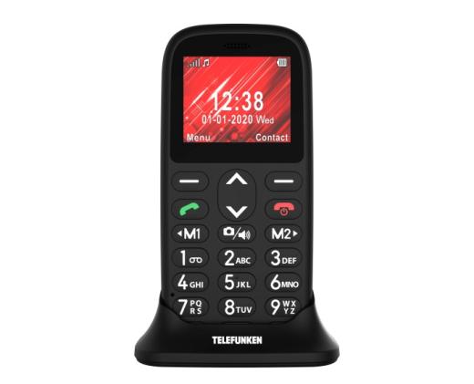 Telefono Telefunken S410 Senior GSM 2G Nero Monoblocco