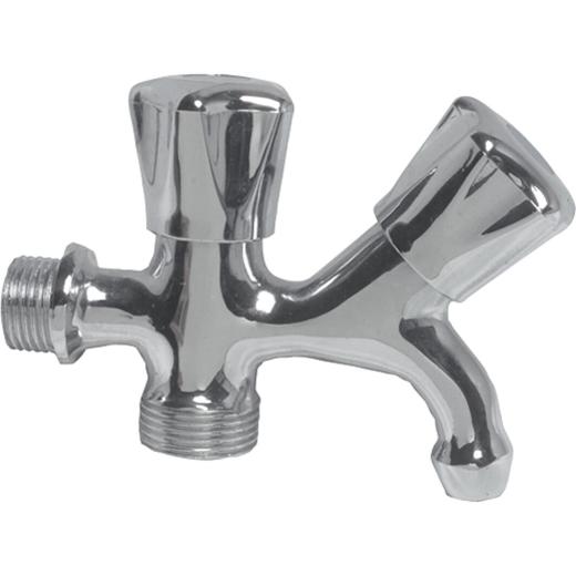 RUBINETTO DUPLEX LAVATRICE 1/2 " DOPPIO USO CROMATO CROMO