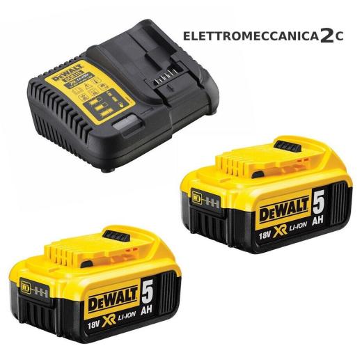 DEWALT DCB115P2-QW starter kit 18v caricabatteria dcb115 2 batterie dcb184 5ah