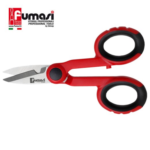 FORBICE ELETTRICISTA FUMASI LAME DRITTE MICRODENTATE SPELAFILO E SPELACAVI