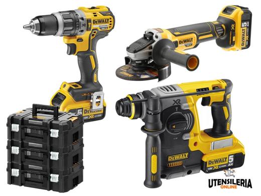 Tassellatore - trapano- smerigliatrice 18 Volt / 5 Ah DCK353P4T-IT marca DEWALT