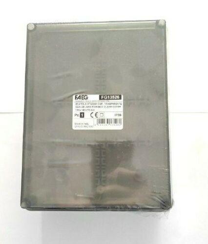 SCATOLA DI DERIVAZIONE STAGNA COP. TRASPARENTE 190x140x70 FAEG