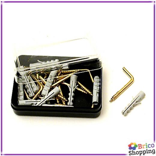 APPENDIQUADRI CON TASSELLI RAMPINO OTTONATO CON TASSELLO 4 MM 10 PZ
