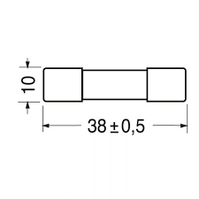 FUSIBILE CILINDRICO 10X38 2A 500V