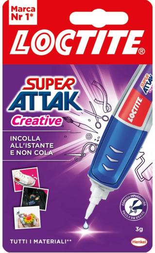 LOCTITE SUPER ATTAK CREATIVE PEN 3g  ADESIVO COLLA ATTACK A PENNA CIANOACRILATO