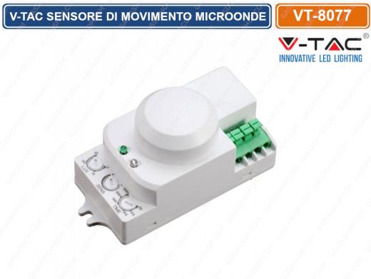 V-TAC VT-8077 SENSORE DI MOVIMENTO A MICROONDE PER LAMPADE LED