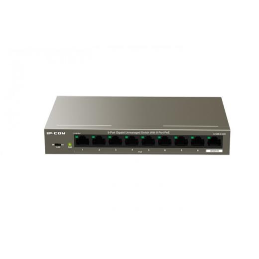 Switch 9 porte Gbit con 8 porte PoE IP-COM IC-G1109P-8-102W