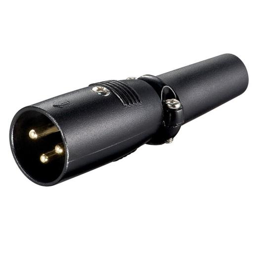Goobay XLR spina 3 poli maschio nero cavo audio microfono