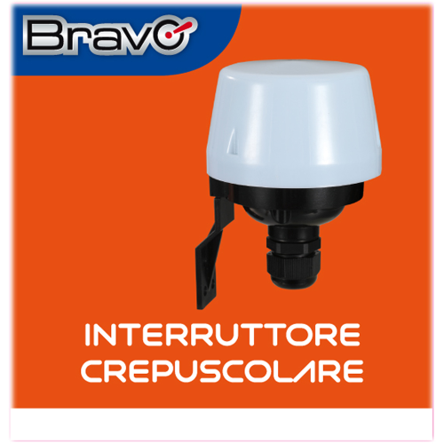 INTERRUTTORE CREPUSCOLARE 220V SENSORE LUCI AUTOMATICA DA ESTERNO IP66 NEW. VERS